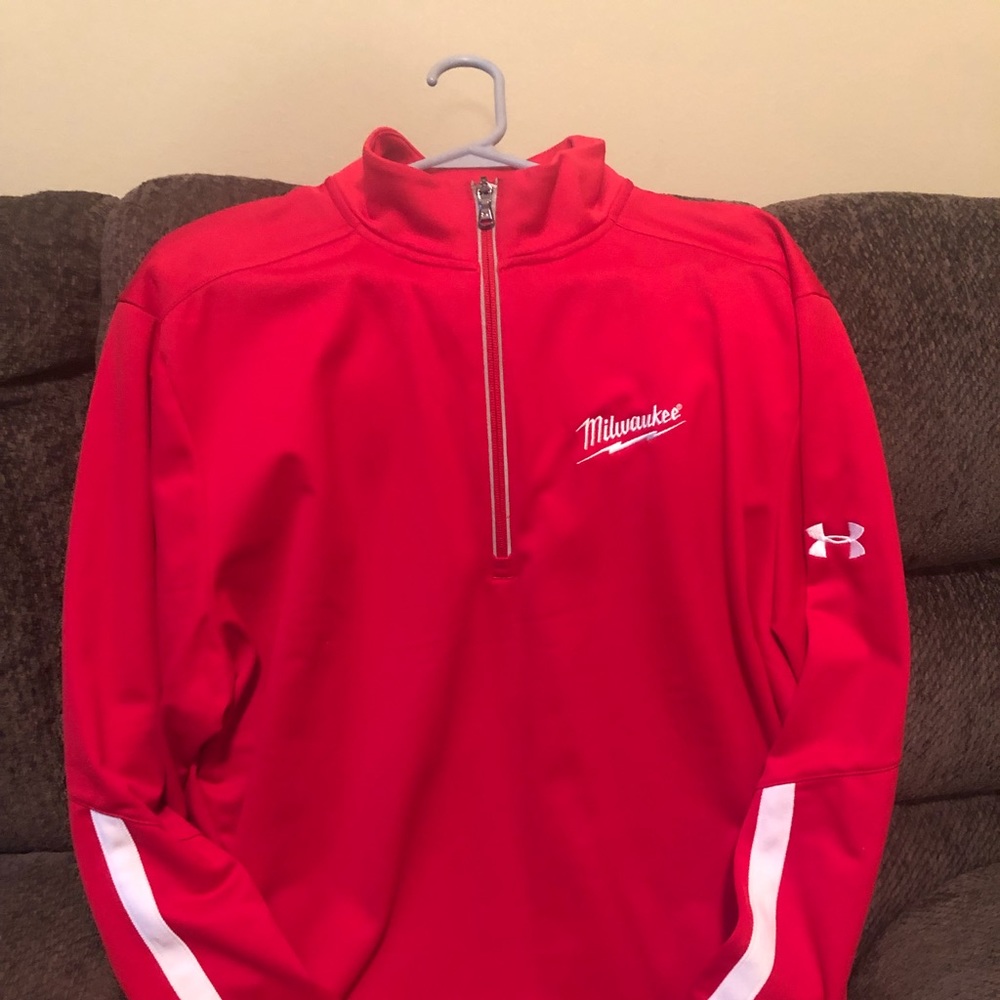 Under Armor- Milwaukee Tools - Mens- Loose quarter zip up performance jacket.